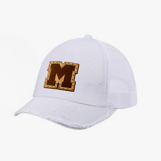 M Womens White Hat