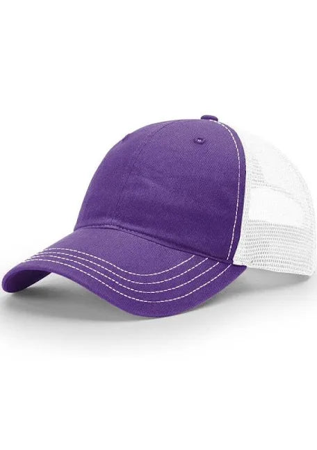 Purple/ White Richardson 111 Garmet washed unstructured Lower profile hat! Great for women or that vintage look.