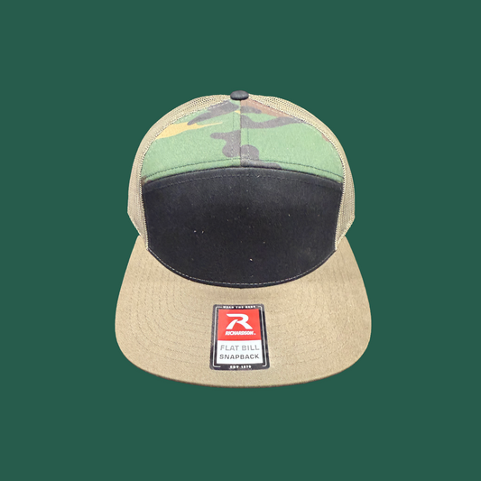 Camo Black Loden 7 Panel